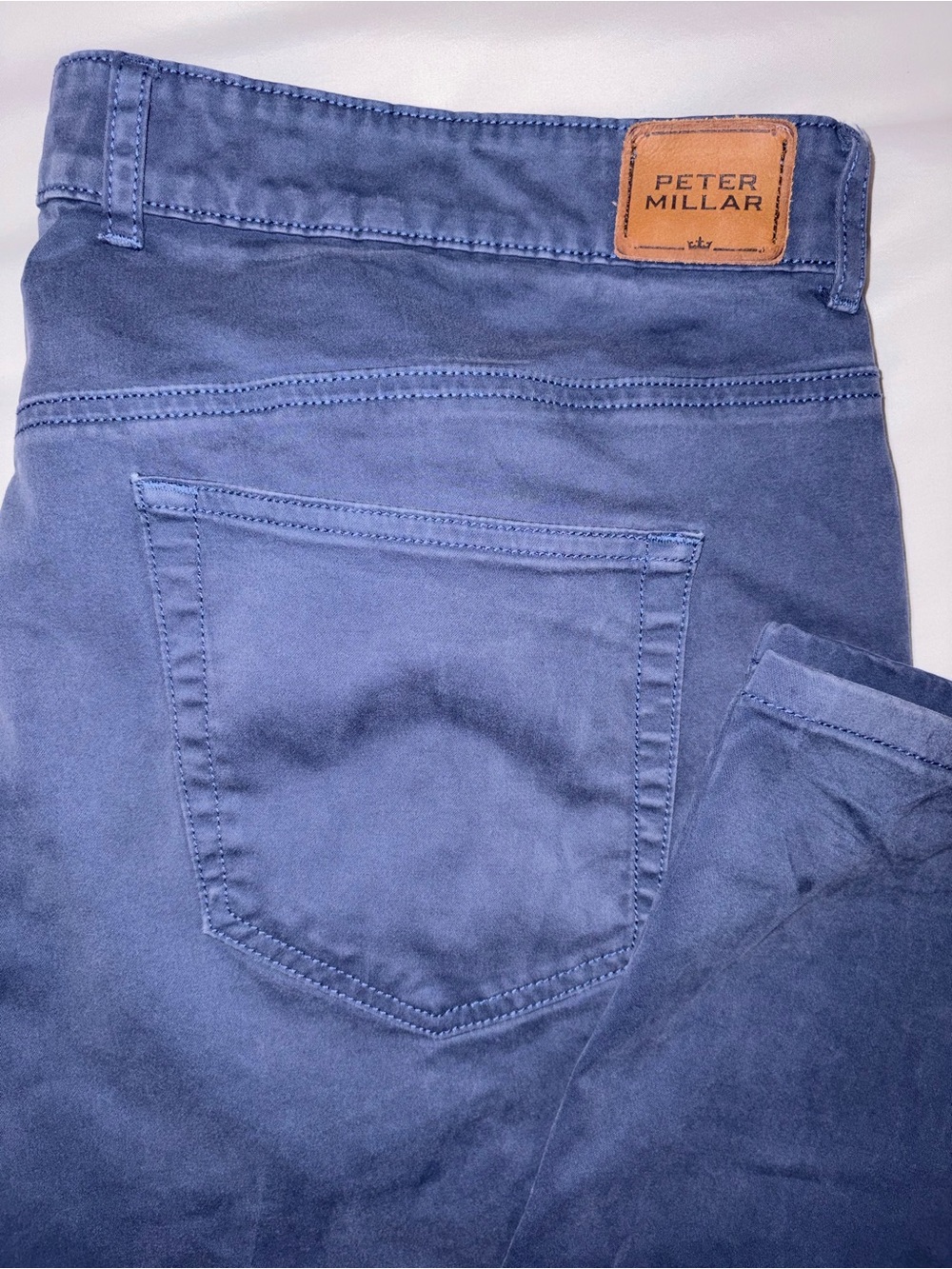 Peter Millar Men’s Navy Blue Sateen Pants (SOFT FABRIC)